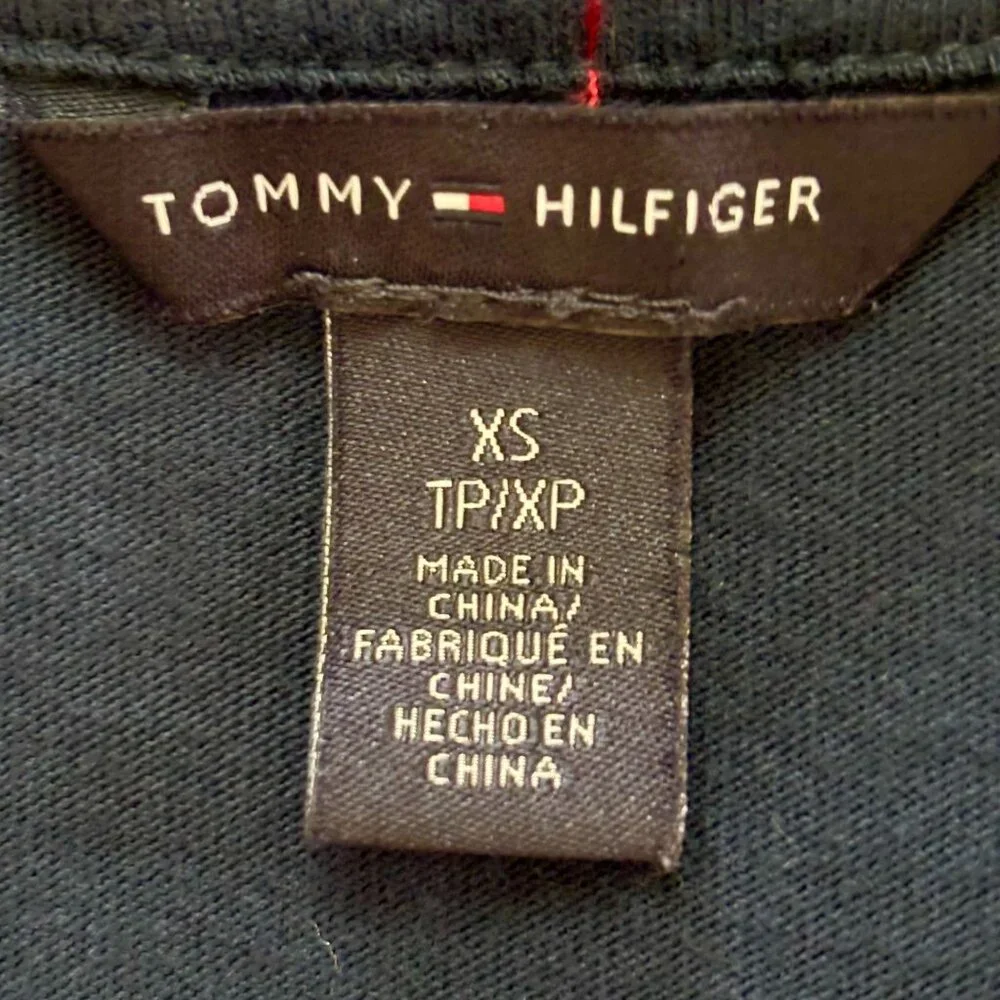 Tommy‎ Hilfiger - Pleated Bib LS Henley w/Roll Tab Sleeves - Navy - Size XS